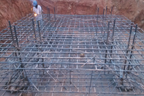 桩基础跟承台的钢筋网连接 